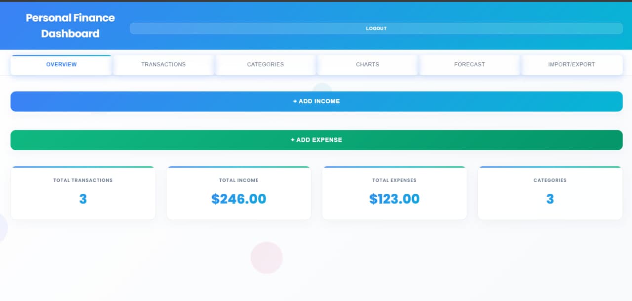 Personal Finance Dashboard
